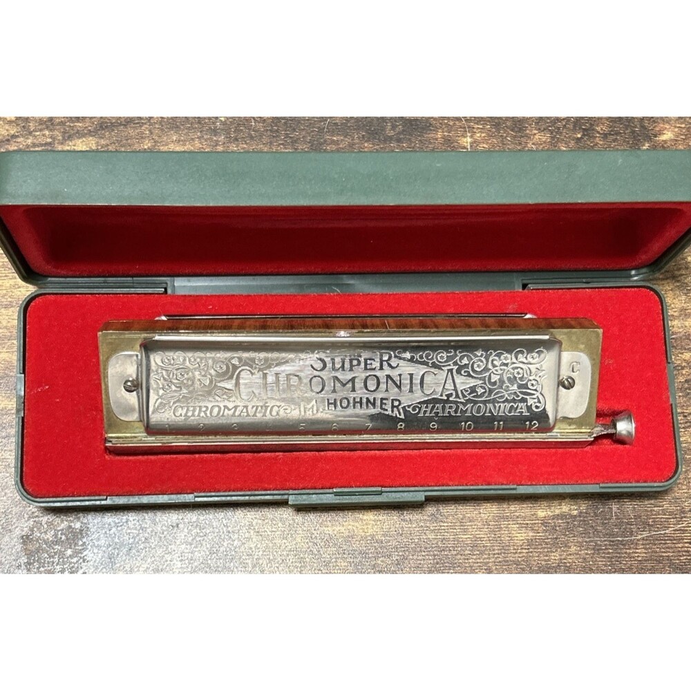 Vintage M. Hohner  Super Chromonica made in Germany C with Case